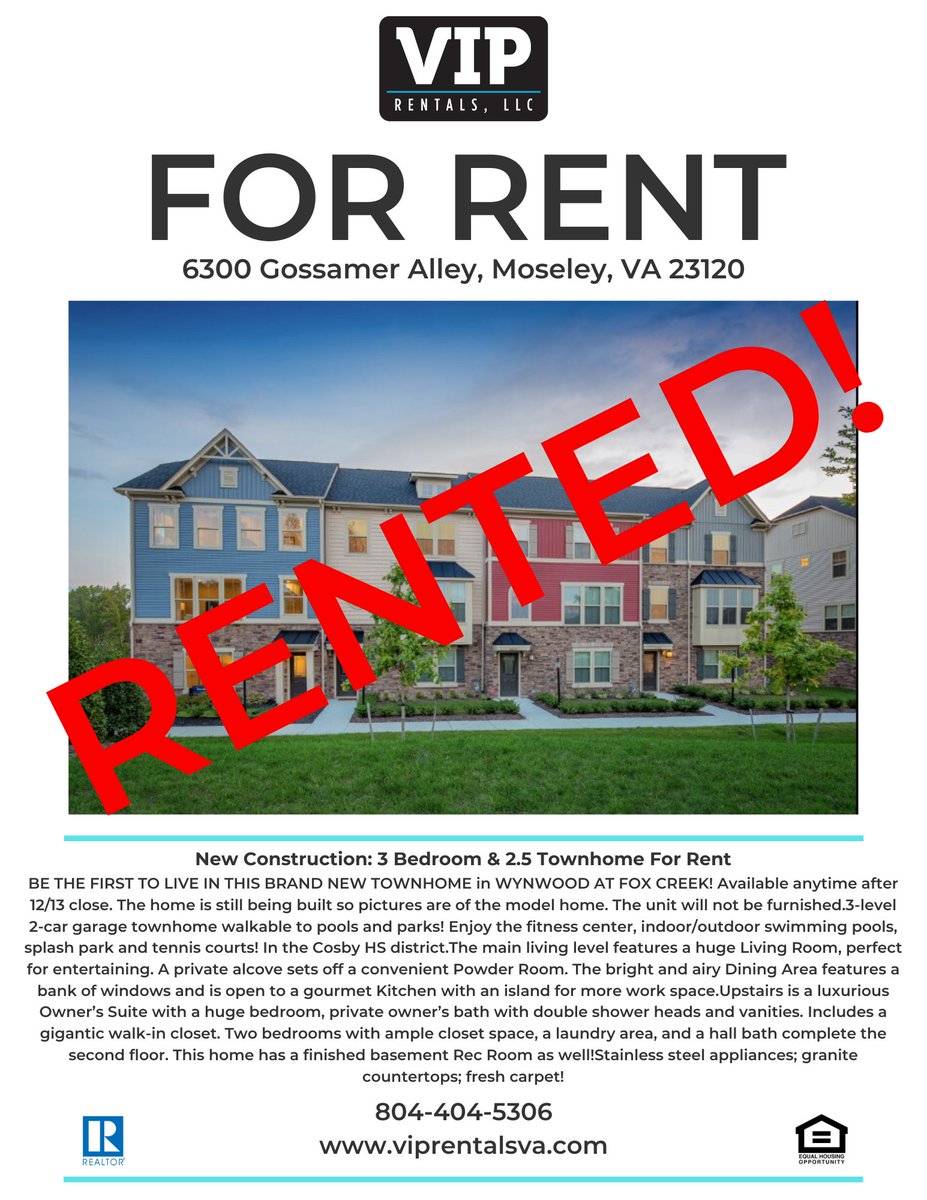 VIPrentalsVA's tweet image. It might be a Friday but we are still working hard giving our owners and tenants the VIP Treatment in Property Management!

#VIPTreatment