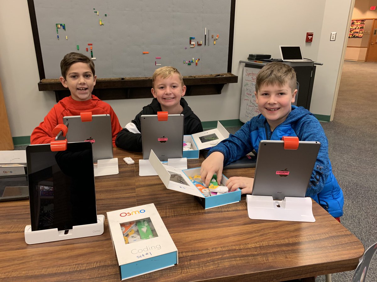 LREhseIN's tweet photo. The Lantern Road Tech Club met this morning with Mrs. Deckard and @HillmanClass this morning.  They were working hard and having fun while coding, engineering, and creating! https://t.co/164vAdInjB