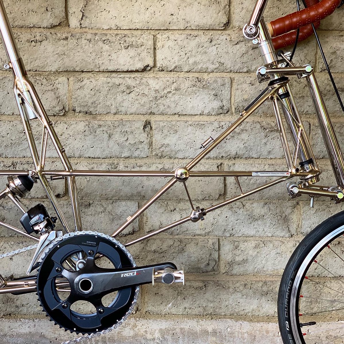 Portapedal Bike on X Our first Moulton Double Pylon ordered Stainless steel pylons replace head and seat tubes to further increase stiffness. Sublime ride comfort and breathtaking looks. A true style ...