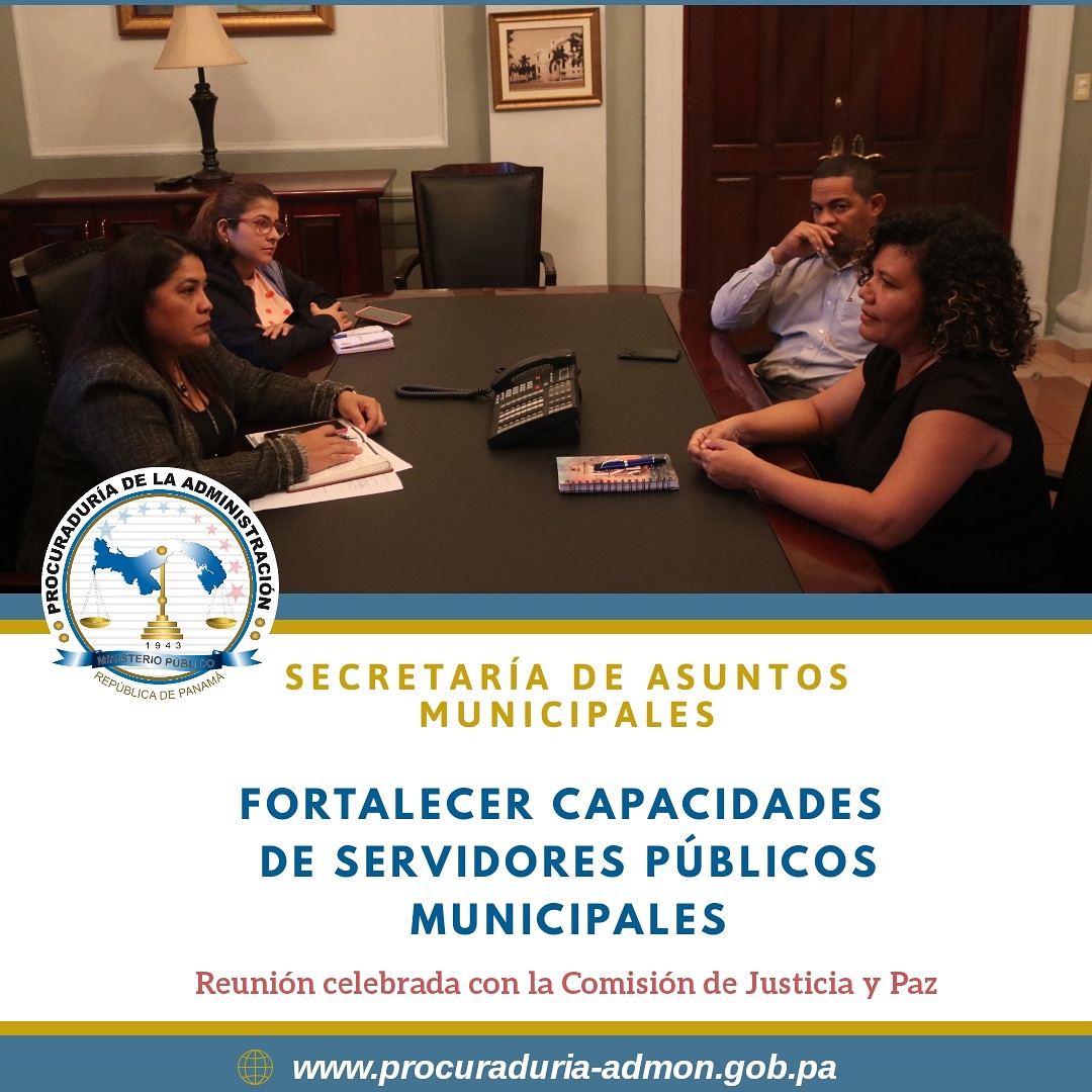 ProcuadmonPma's tweet photo. [📷] Secretaria de Asuntos Municipales de #ProcuAdmonPA Cristina Díaz sostiene reunión con @JusPaxPanama para establecer alianzas estratégicas con nuestra entidad y fortalecer las capacidades de los servidores públicos municipales en sus diferentes áreas de organización local. https://t.co/Sg6OAx4G8r