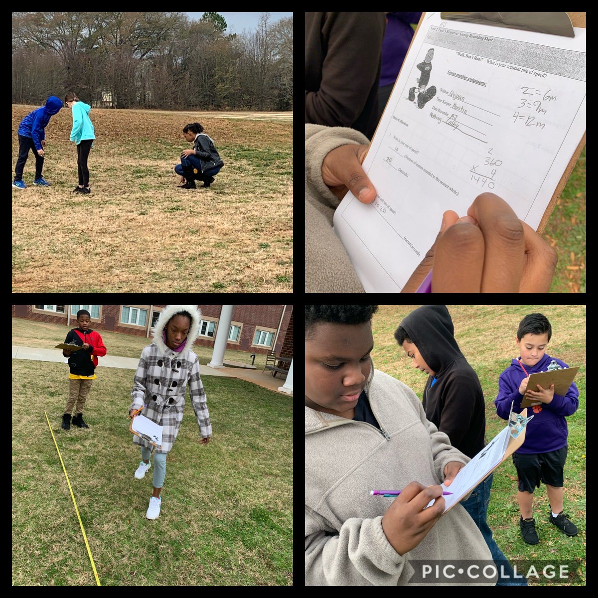 carrieysimpson's tweet photo. Students in @carrieysimpson ‘s class learn about constant rate of speed through a performance task math lab! @AndersonFive @RAMiddle_RAMS #ramsinittowinit https://t.co/P7Plv9Imm3