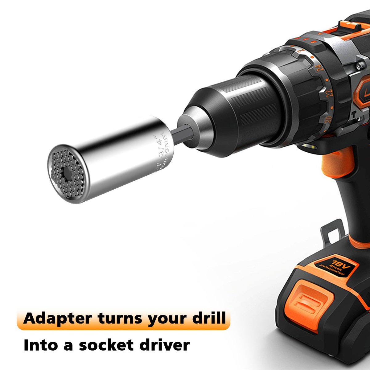 MackWJackson's tweet image. Universal Socket, Kusonkey Professional 7mm-19mm Universal Socket Tool Sets w/ Power Drill Adapter
UNIVERSAL FIT - Equipped w/ power drill adapter, connect w/ most electric drills, electric screwdrivers and manual ratchet wrenches. 
#UniversalSocket #AD
amzn.to/3581fnn