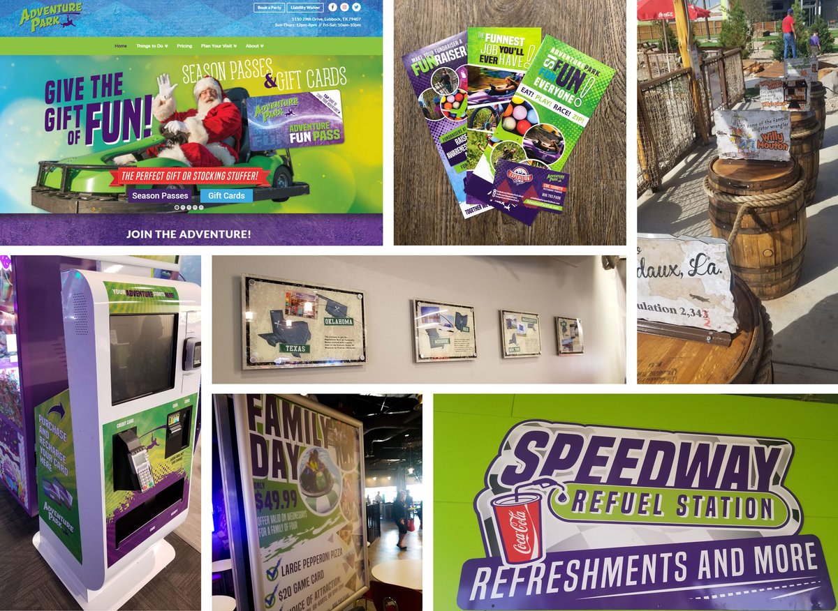 Promofuse's tweet image. For Customer Focus Friday, we want to thank our friends over at Adventure Park! We have had the opportunity to work on everything from their website and ad designs to their brochures and onsite signage. They definitely keep us busy over here! @AdventureParkLb