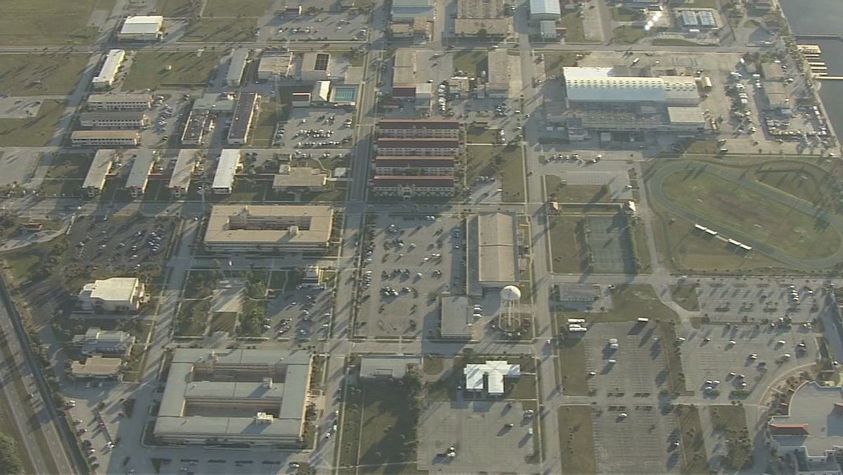 WFTV's tweet photo. All clear: Bomb threat reported at #PatrickAirForceBase not credible, officials say | Read more: https://t.co/3ZsOfdiN77 https://t.co/t2xfKPjmb7