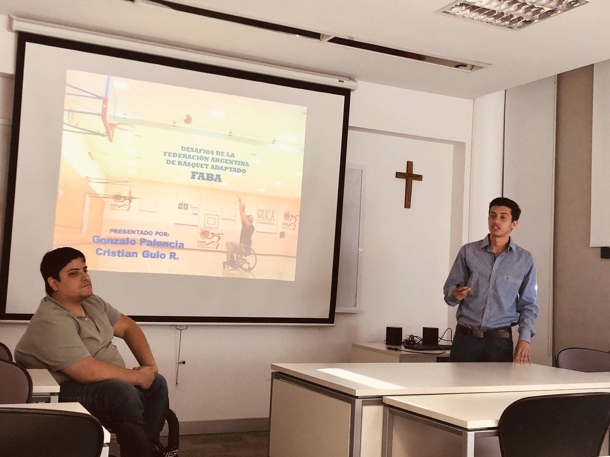 RafaelTrevisan1's tweet photo. #UCAFIFACIES Programa de Derecho&Managment del Deporte, ✅ Seguimos con las Defensas de los trabajos finales, Edición 2019 !! ⚽️(9) “Mejoras para la Federacion de Básquet Adaptado ( FABA)” @sportCIES @DerechoUCA https://t.co/hpD4nNnCkA