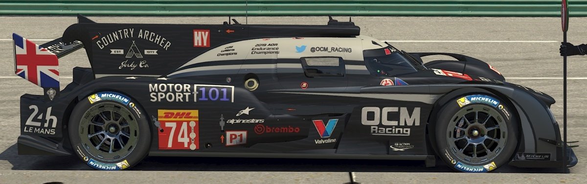 OCM_Racing's tweet photo. May I present to you our 2020 R18 livery! A beautiful textured matte black and grey, with a couple achievements under our belts this year! @tradingpaints https://t.co/7rzlGdr9HJ