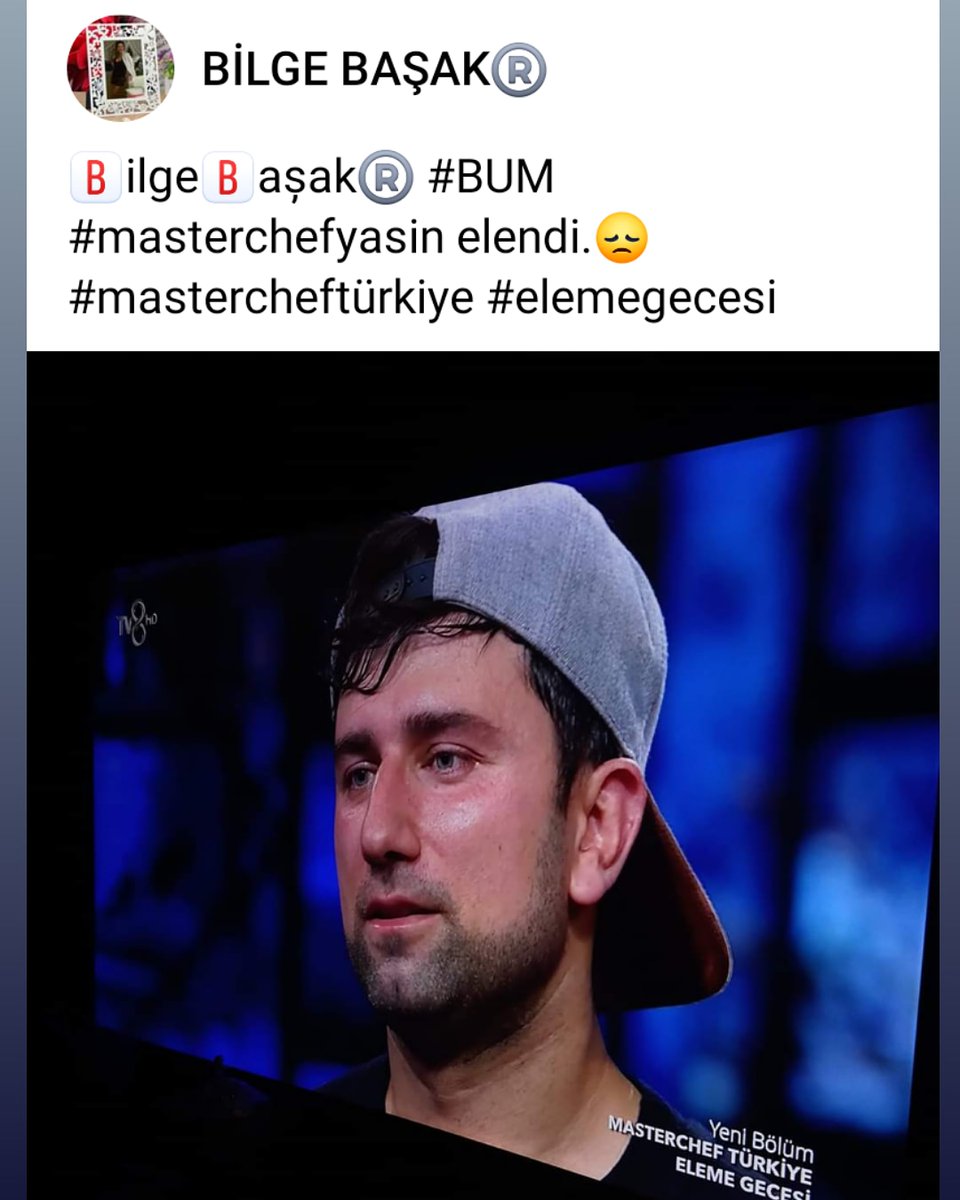 Bilge_Baak1's tweet photo. 🅱️ilge🅱️așak® #BUM #masterchefyasin elendi.😞 #mastercheftürkiye #elemegecesi @TvMasterchef @masterchefyasin https://t.co/ScZwsm2Pj3
