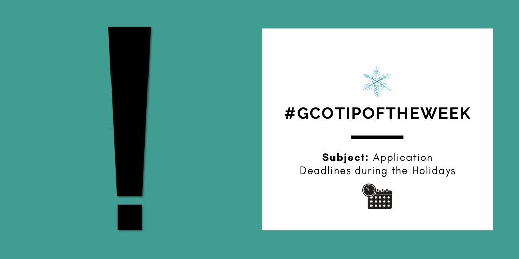 MCW_GCO's tweet photo. #GCOTipoftheWeek: GCO internal submission timeline requirements don't change during the holidays. Proposals are due to GCO by 12:00 PM noon, 5 business days prior to the sponsor's deadline. The GCO Expeditor is available to answer all deadline questions, please reach out! https://t.co/zfdFXOGA90
