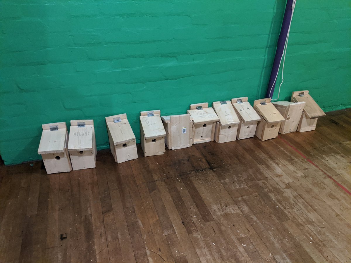 AndyGasman's tweet photo. @NorthernRst On my way, got side tracked making birdboxes with the kids 🐦🔨 https://t.co/BOl4kXbdzN