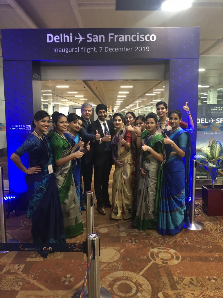 MarcelFuchs59's tweet photo. What a fantastic occasion this morning in Delhi celebrating our new nonstop service to San Francisco @weareunited with our customers and crew. https://t.co/QUxY2rpzp2