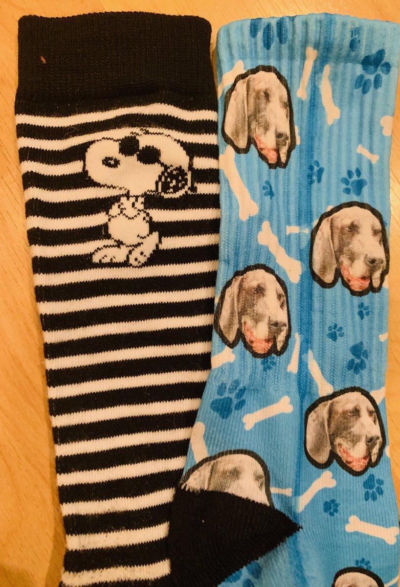 HenHudSupt's tweet photo. It’s Friday! Enjoy the 🐶-themed mismatched 🧦.

Of course that’s Joe Cool (Snoopy) and my guy, André! https://t.co/uYRNRSstKE