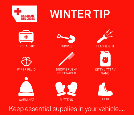 redcrosscanada's tweet image. ⚠️ Winter driving presents its own challenges. Prepare your vehicle with #emergency supplies:

✔️ First aid kit
✔️ Flashlight
✔️ Blanket
✔️ Small shovel

More #winter driving tips: bit.ly/2tAZ7Dh