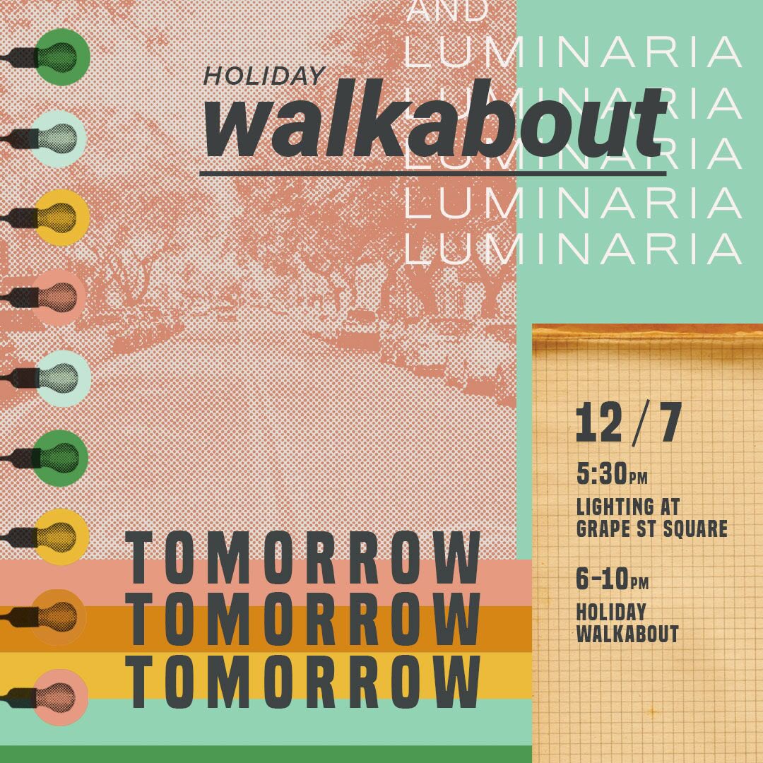 The @southparksandiego Holiday Walkabout is TOMORROW! The Walkabout will be kicked off with a lighting ceremony at 5:30pm @ Grape St Square! This event is perfect for the whole family! So cruise in and let us pour you one of our award-winning, small-batch beers during!
