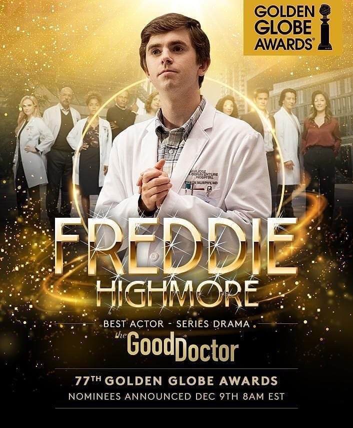 GoodDoctorK_S's tweet photo. #TGDfanFamily. 3️⃣days 2️⃣ #makeNoise &amp; let #HollyWoodForeignPress know HOW MUCH we want2️⃣👀 #freddiehighmore &amp; #TheGoodDoctor NoMiNaTeD👇4️⃣@goldenglobes #Dec9 8amEST. ##RETWEET Show Ur♥️LOUDLY ON ALL #SMplatforms🙏#TheGoodDoctorGoldenGlobeCampaign #MuliTGDfansiteeffort #TGDscouts https://t.co/ZExEyBdazM