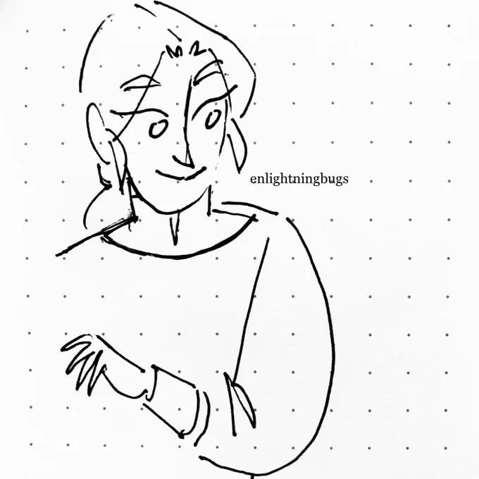 Little notebook doodle of: me boy 