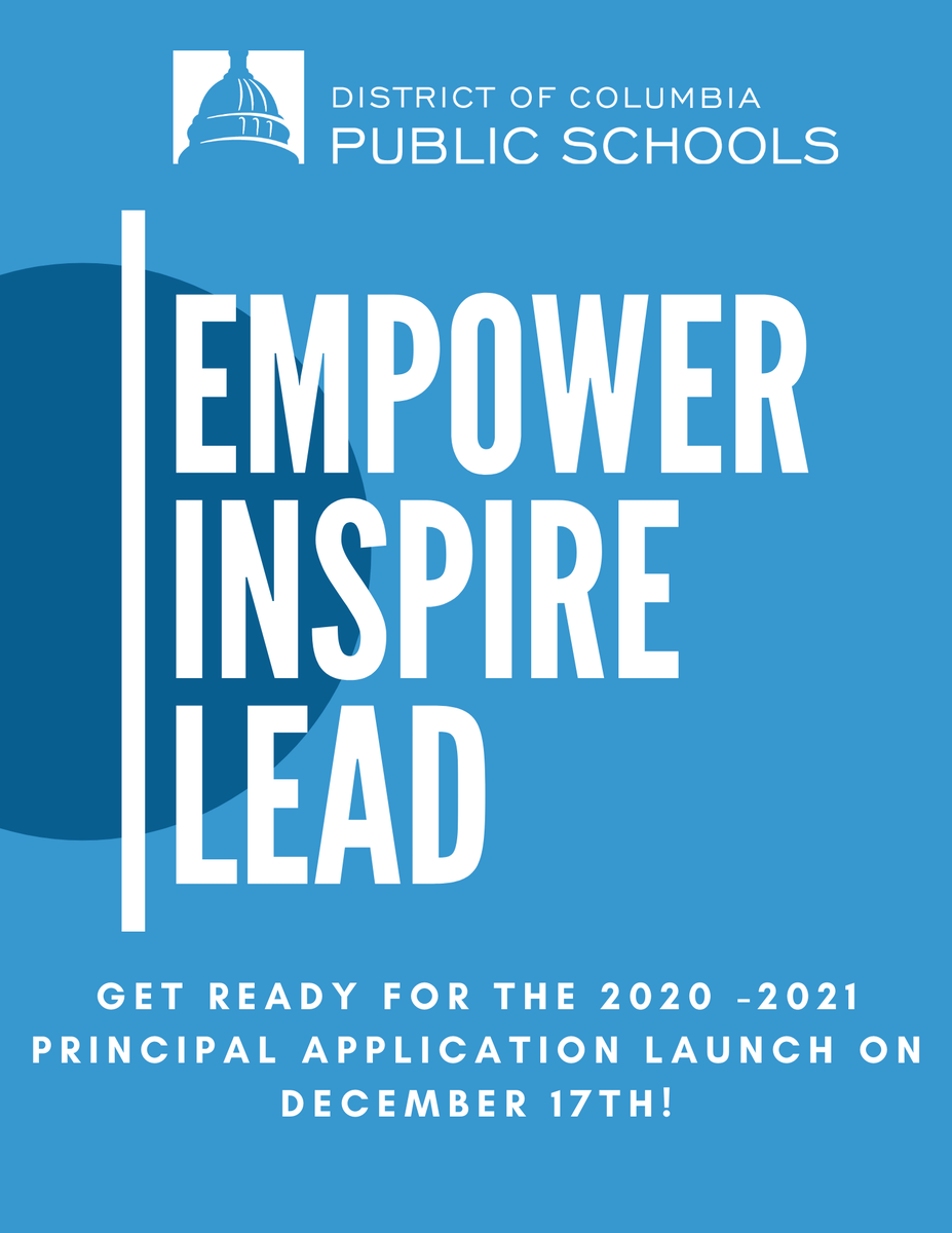 DCPS is looking for individuals who are ready to empower, inspire and lead our educational staff and students. Are you ready to take on the challenge? #PrincipalApplicationLaunch #DCPS #LeadDC