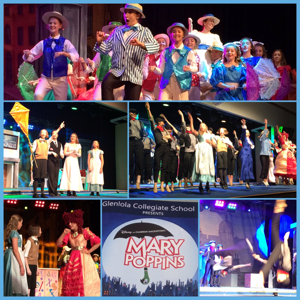 gcsSeniorSchool's tweet photo. Quite simply blown away! Mary Poppins @GlenlolaSchool shows that we have incredible talent, voices, performances, stamina, dedication, commitment, creativity... practically perfect! How blessed &amp; #GCSproud we are to teach here! Now off to your rooms.. spit spot! #sleepwell https://t.co/313COjr8Bx