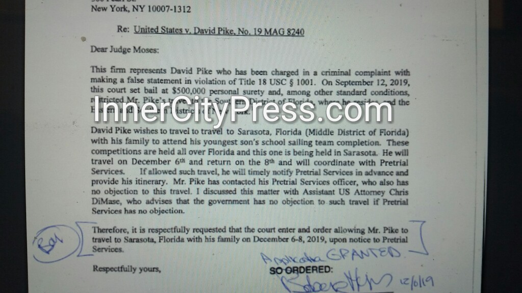 innercitypress's tweet photo. COURTHOUSE COLLUSION WITH CRYPTO-CORRUPTION: After #OneCoin Verdict, Mark Scott's Fellow Money Launderer David Pike Gets Freedom To Travel OK-ed by AUSA DiMase While US Attorney's Office Still Withholds Trial Exhibits @SDNYLIVE https://t.co/I949INjMVe https://t.co/qysuE5w7JM