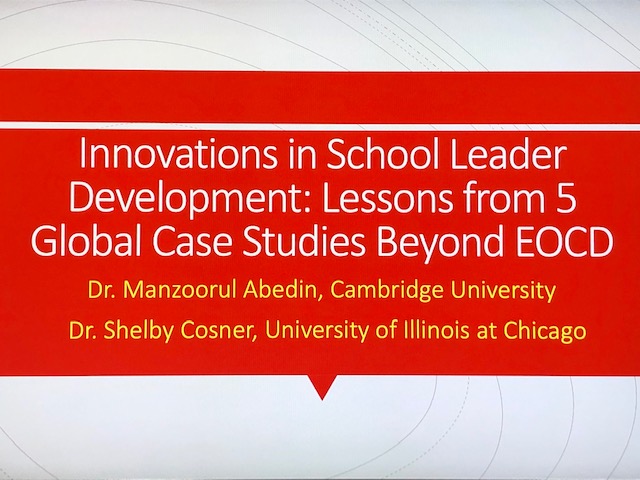UIC's Center for Urban Education Leadership is engaged in research on the development of school leaders in developing global contexts and recently presented these findings at the Word Innovation Summit for Education in Doha Qatar.
