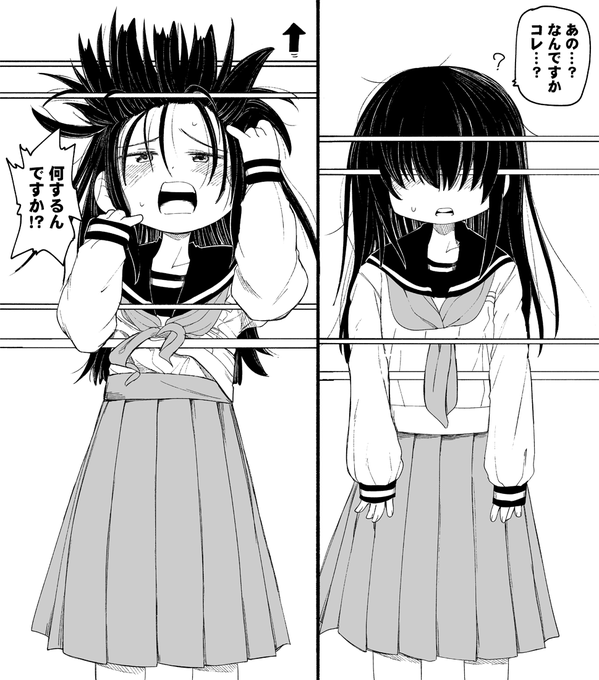 地味目の女の子が白い線で立体的にされてしまう感じのやつ 