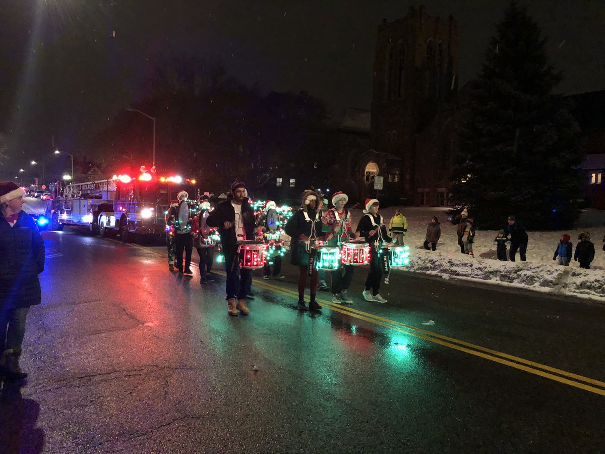 Drumline escort for Santa! <a href="/MelrosePS/">MelrosePublicSchools</a>