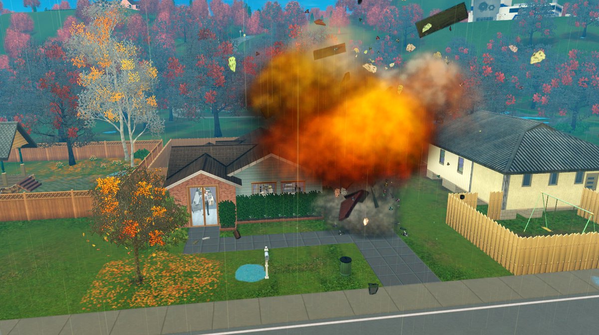 lexipixx's tweet photo. has anyone else ever experienced your car being struck by lightning and exploding? just me ? ok. just been playing this game for 10 years https://t.co/NHZoWTyBxj