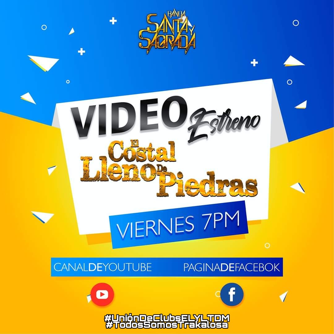 solmolinafans's tweet photo. ;Hoy 7PM no te puedes perder el estreno del nuevo video de @bsantaysagrada 🎵 #ElCostalLlenoDePiedras a través de su página de Facebook 📱 y su canal de #YouTube 💻
@christiansolofi 💙
@solmolinafans 👑 https://t.co/foCYMH2Vo2