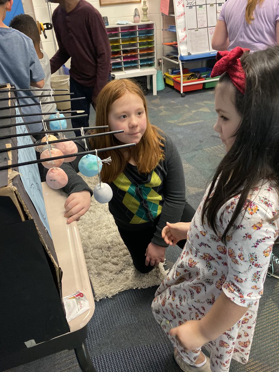 MissDencker's tweet photo. We loved the interactive projects our 5th grade buddies made for their solar system museum! @msshreves https://t.co/sILHi6r2hx