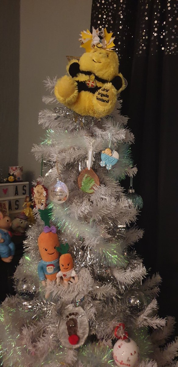 BeeWishie's tweet photo. Who says you need a star at the top of the tree, I look way better 🐝 
#AmbassabeeADVENTures #BeeAtTheTopOfTheTree https://t.co/rnS62CUedk