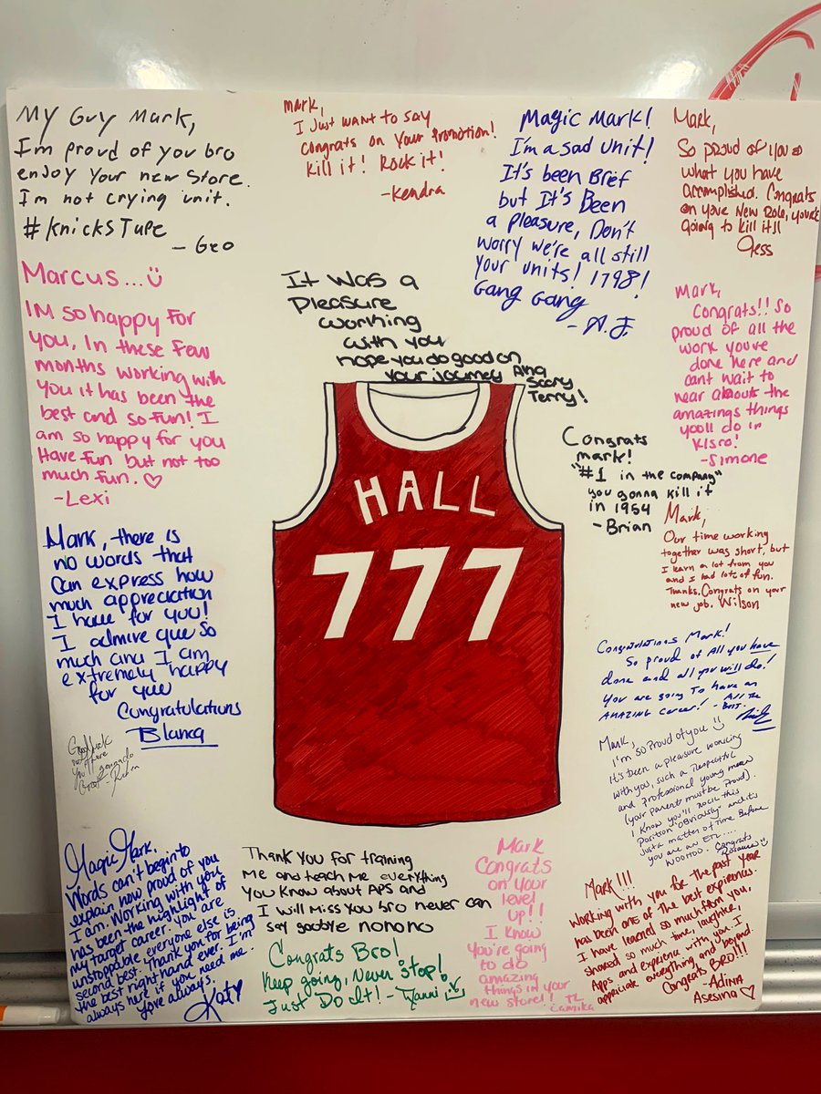 BullseyeKattttt's tweet photo. Bittersweet day @ #T1798 as my APS Mark hangs up his jersey for APTL. Words canβt even describe how proud I am. The #D459 AP Leadership Team is lucky to have you ππ― π¨β¨ We will miss you #Promotion #NewJourney #TheOne #WelcomeRookie #D459Strong πͺπ½ https://t.co/LAQxFqbM7g