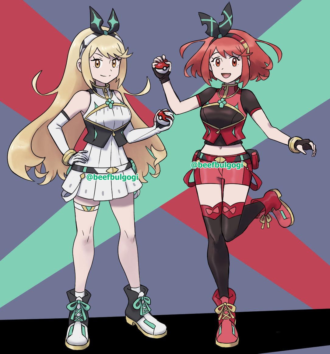 「You are challenged by Twin Sisters Pyra 」|tofu@ being normalのイラスト