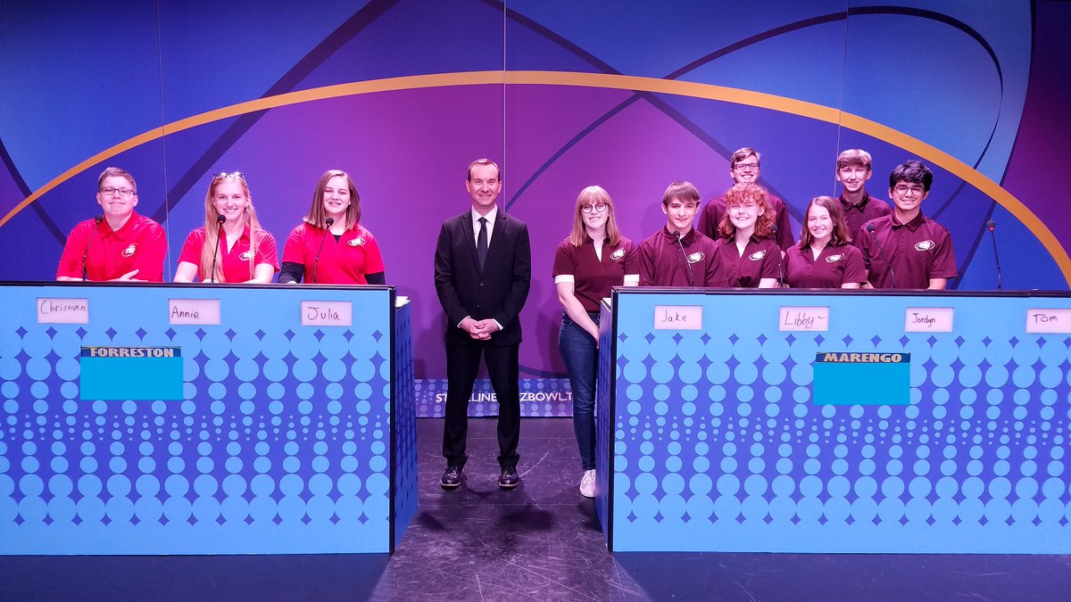 Here's the lineup for this week's <a href="/StatelineQuiz/">Stateline Quiz Bowl</a>.  See how they do tonight (Friday) at 6:30 on WTVO.  Catch it Sunday AM at 8:30 on MyNetwork TV or again Sunday PM at 9:30 on Fox39 after <a href="/MyStateline/">Eyewitness News WTVO/WQRF</a> News.  #BergstromStatelineQuizBowl #SQB #OurKidsAreSmart #HandsOnBuzzers