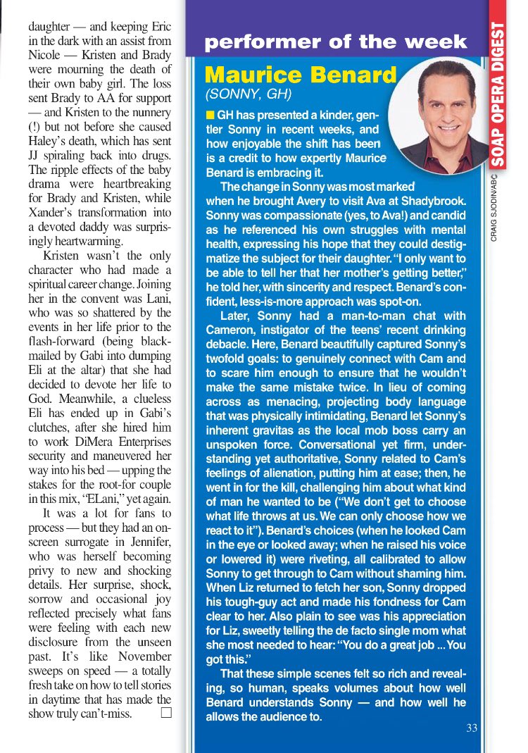 TeamJckDeveraux's tweet photo. The DAYS OF OUR LIVES Time Jump makes Best In Soaps in this week’s SOAP OPERA DIGEST #DAYS #DAYSTimeJump https://t.co/WI1CfluF5i