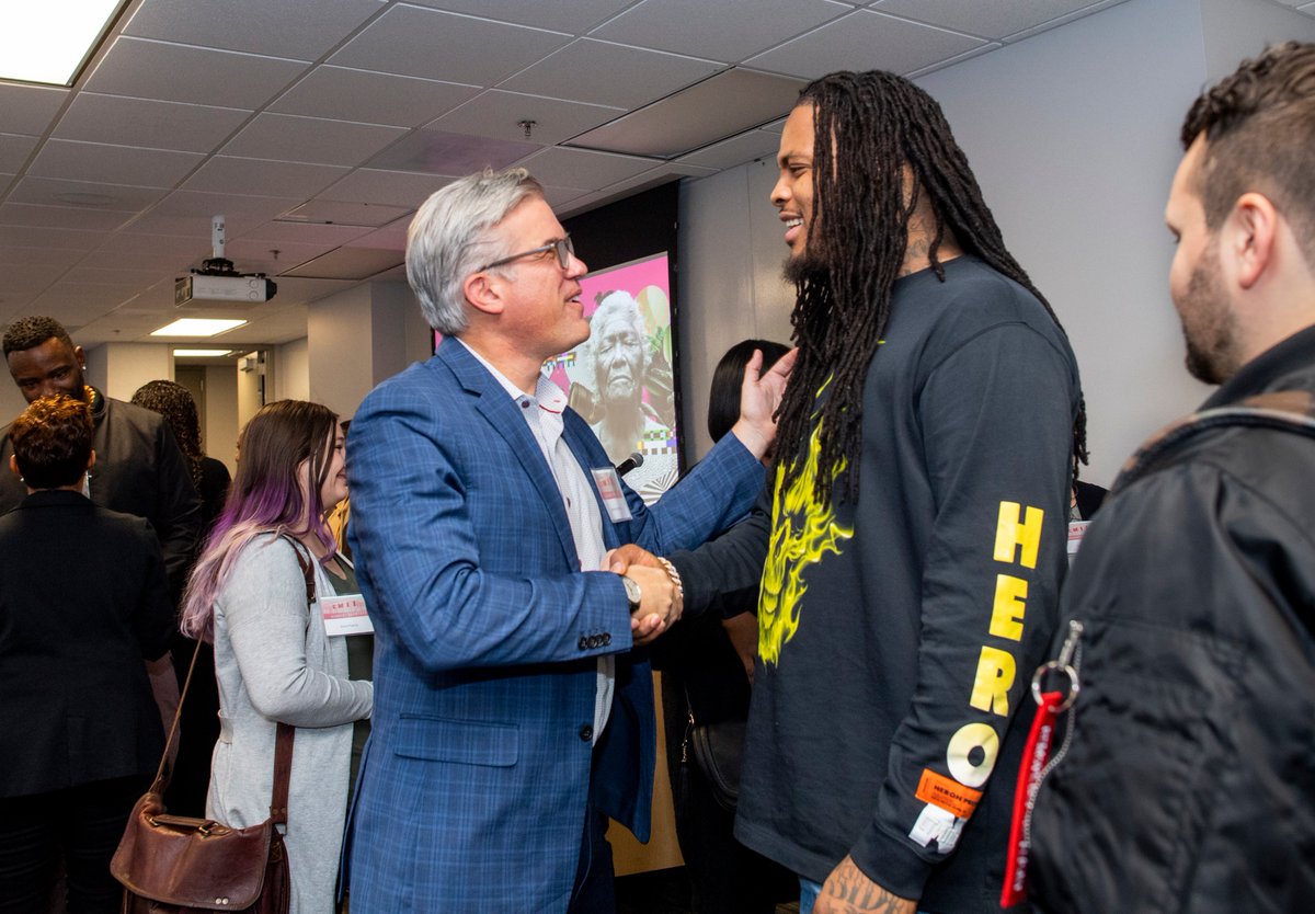 GeorgiaStateU's tweet photo. We had a special visitor drop by campus today at @cmii_gsu! Thank you @WakaFlocka for allowing us to show you creativity and innovation #TheStateWay! #OLetsDoIt https://t.co/cgbynqAOxT