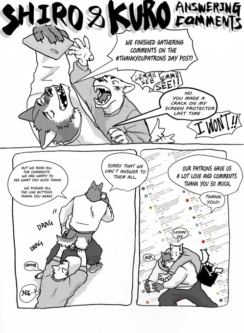 Shiro&amp;Kuro reacting to Patreon comments(1/8) 