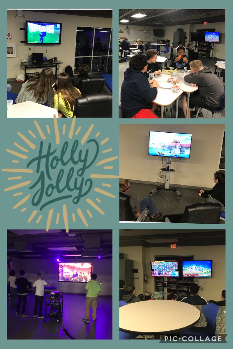 JCalvinEDU1's tweet photo. Our ⁦@REALM_BISD⁩ 8th &amp; 9th grade Ss are having a Holly Jolly time at the Holiday Celebration hosted by our NJHS!  So proud of these Ss for the leadership, planning, &amp; responsibility demonstrated to put on such an awesome evening!#REALMRocks https://t.co/ajAVcSrCsN
