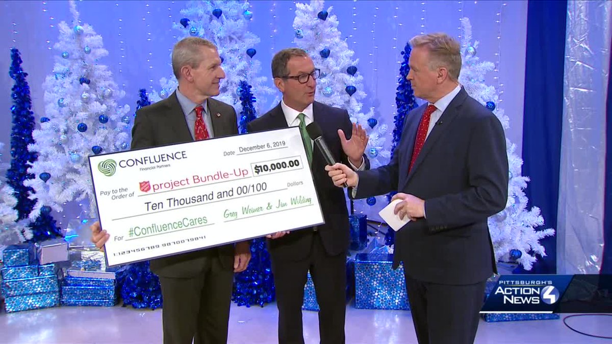 WTAE's tweet photo. Thank you Confluence for the generous $10,000 donation to Project Bundle Up! #bundlethemup https://t.co/3fDj9OgiwP