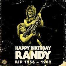 Happy 62th Birthday to RIP RANDY RHOADS 1956-1982... guitar for QUIET RIOT and OZZY OSBOURNE  Rest in Peace.  