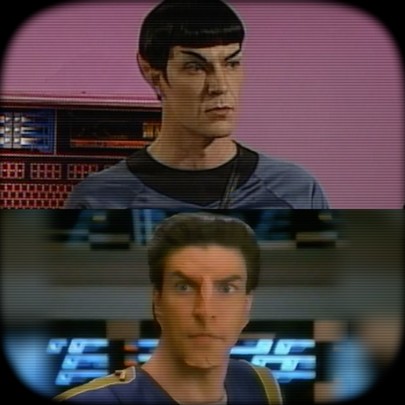 kilbaneofficial's tweet photo. On top as Spock on Mad TV and below as Ensign Carp in an Orville-style Fox show called "Star Patrol." My favorite part was always assigning meaning to the phony controls on my starship console. #fbf #scienceofficers https://t.co/lZqJHTA8eX