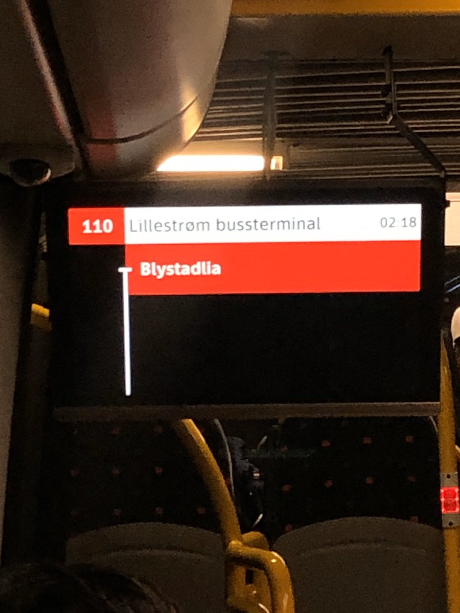 #ruter   300 Bussen til Blystadlia konmer på B10 (neste buss), 02.16, går på siden forrige buss kjørte fra B8 a endres plutselig til 110 Lillestrøm?