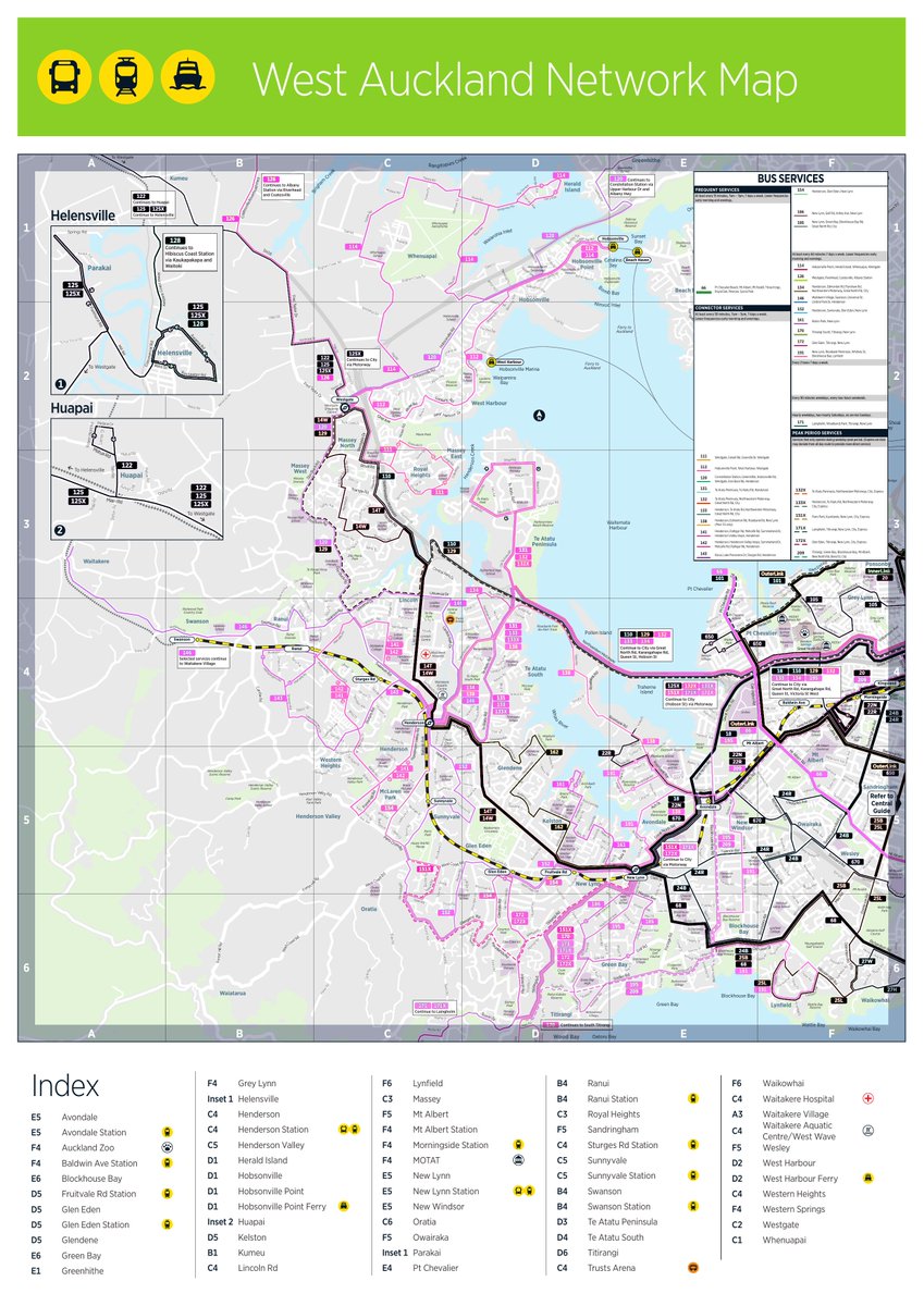 As requested, west Auckland in the black/pink format! Blacked out=Not running. Pink=Running!