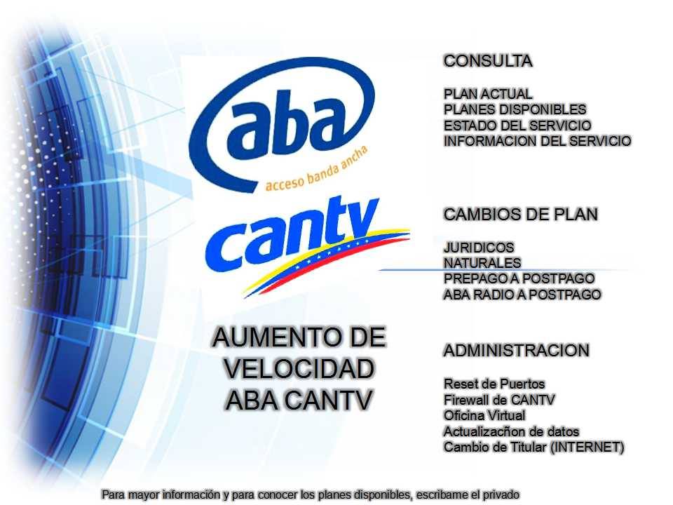TheFuzzion's tweet photo. Aumento de #planes, #reset de #puertos para sincronizar #modem,#velocidad de #navegación,  activación o desactivacion de #Firewall y actualización de datos ABA #CANTVABA #ABA #CANTV escribir al privado. #BANDAANCHA #1MB #10MB #BeisbolEnDIRECTV  #CantvEnMarcha #PetroAguinaldo https://t.co/c0EUB0yp5d