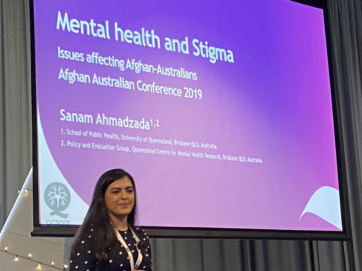 MHResearchUniSA's tweet photo. @SanamAhmadzada gives an excellent presentation at today’s #AATSA conference held in Adelaide “sigma in #mentalhealth can impact in many ways, including the perception we have of ourselves’. Knowing what helps for Afghan Australia’s is critical. #MentalHealthAwareness https://t.co/5jnsgvL06A