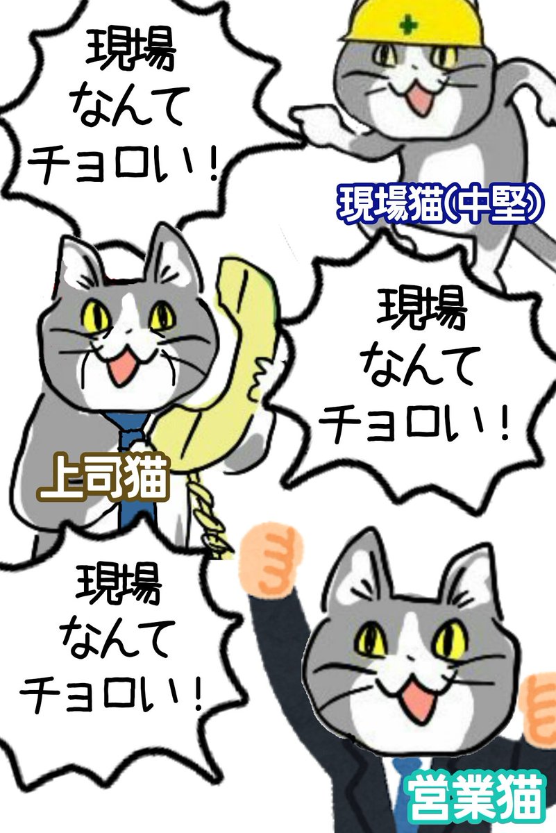 現場についてどう思うか尋ねられたときの現場猫 #現場猫 