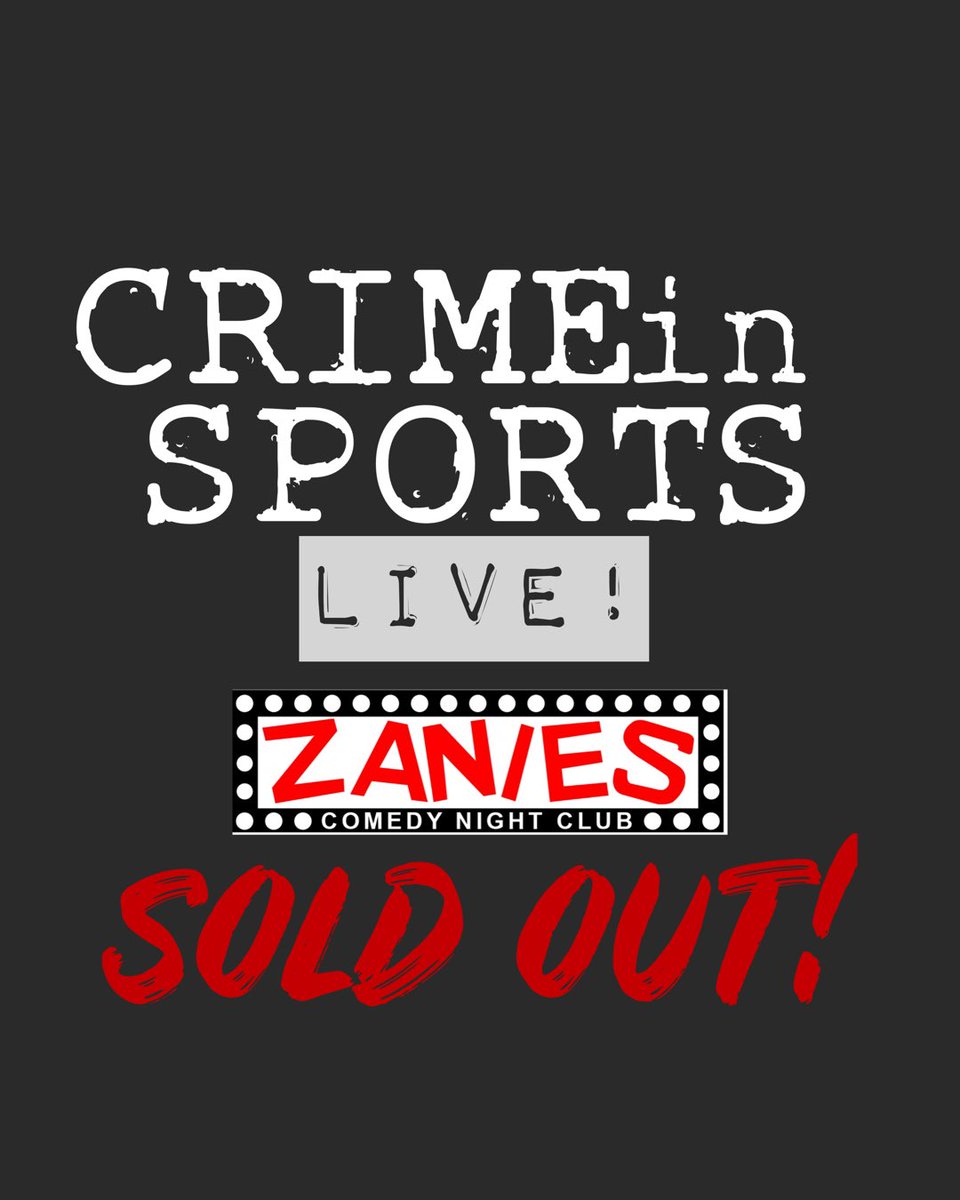 Crime In Sports (@CrimeInSports) on Twitter photo 07/12/2019 02:19:08 Woooooo! Fuck yeah! Crime in Sports and Small Town Murder are sold out at @zaniesnashville !!!! Woooooo! Fuck yeah! Crime in Sports and Small Town Murder are sold out at @zaniesnashville !!!!