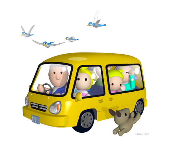 家族旅行イラスト