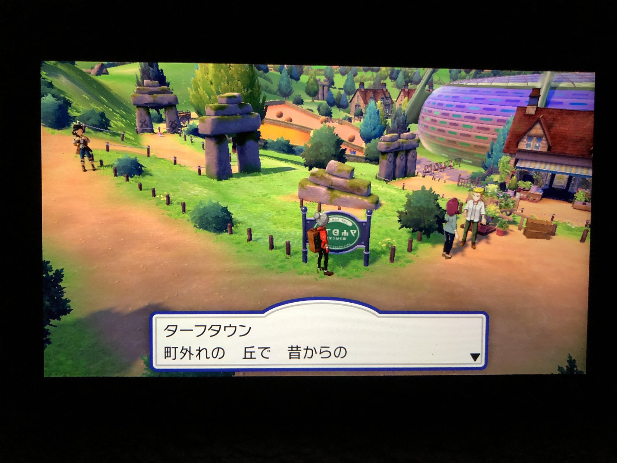 フカヒロ Pixivリクエスト5作目納品 募集停止中 アキラのガラル冒険記 看板に書かれた地上絵の簡単な説明を読みつつ ワンパチを追いかける 途中で少し脇道に寄ると 進化アイテムリーフの石を見つけた 今まで見たポケモン達の中で必要なのは