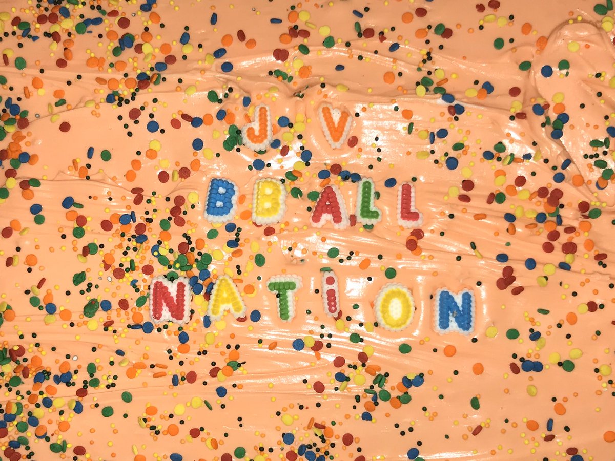jvbbnation's tweet photo. Game day tomorrow calls for baking a cake! JV plays at 1:30 on the East Campus at Lake Park! Be there or be ⬜️! Let’s try and pack the stands! Theme is white out! https://t.co/g555seR4Ha