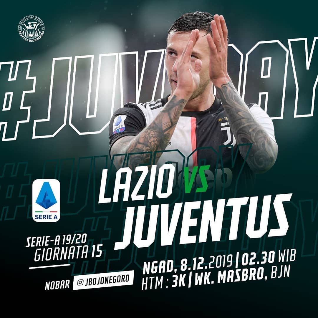 #Nobar
🏆 @seriea 19/20 Gio 15
⚽ Lazio vs <a href="/juventus/">JuventusMD</a>
📅 Minggu, 8.12.2019
⏰ 02.30 WIB | 💰 3k
🏠 @alik_warkop_masbro
📞 @dimasbock31