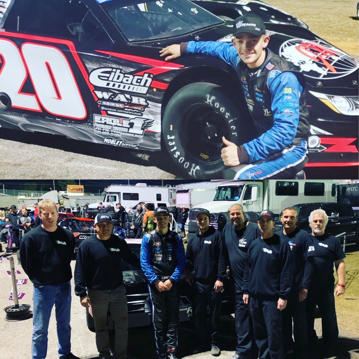 Rackley_WAR's tweet photo. The 20 car will roll off 26th on Sunday for the 52nd annual Snowball Derby! Huge thanks to the entire team for their hard work this week! Pumped for the race! 
#wardevelopment #warshocks #onemorerace #snowballderby https://t.co/jteCCqoSZJ